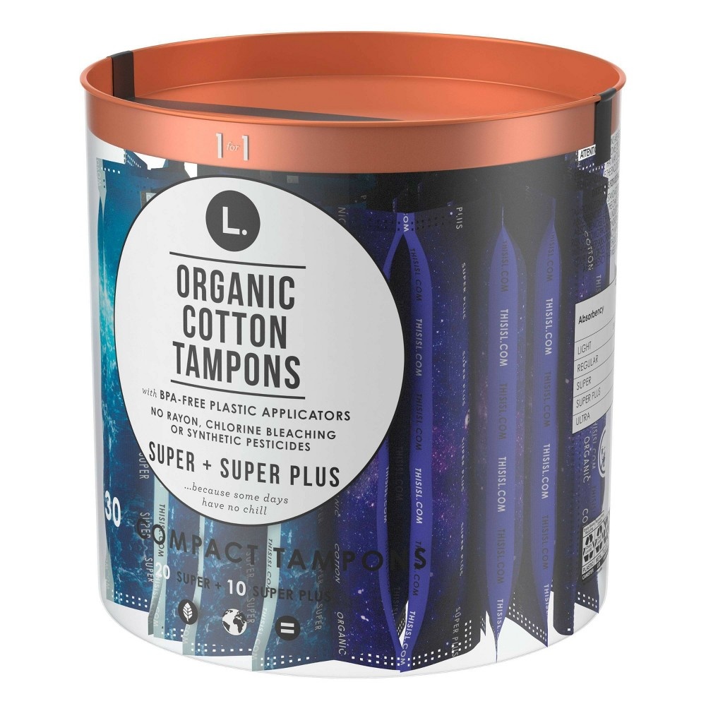 slide 5 of 8, L . L. Organic Tampons Multipack - Super + Super Plus, 30 ct