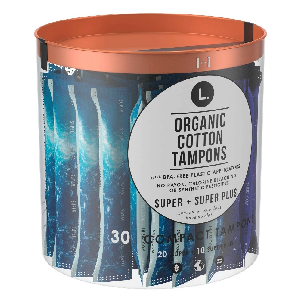 slide 6 of 8, L . L. Organic Tampons Multipack - Super + Super Plus, 30 ct