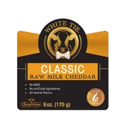 White Tie Classic Raw Milk Cheddar Aged 6 Months 6 oz