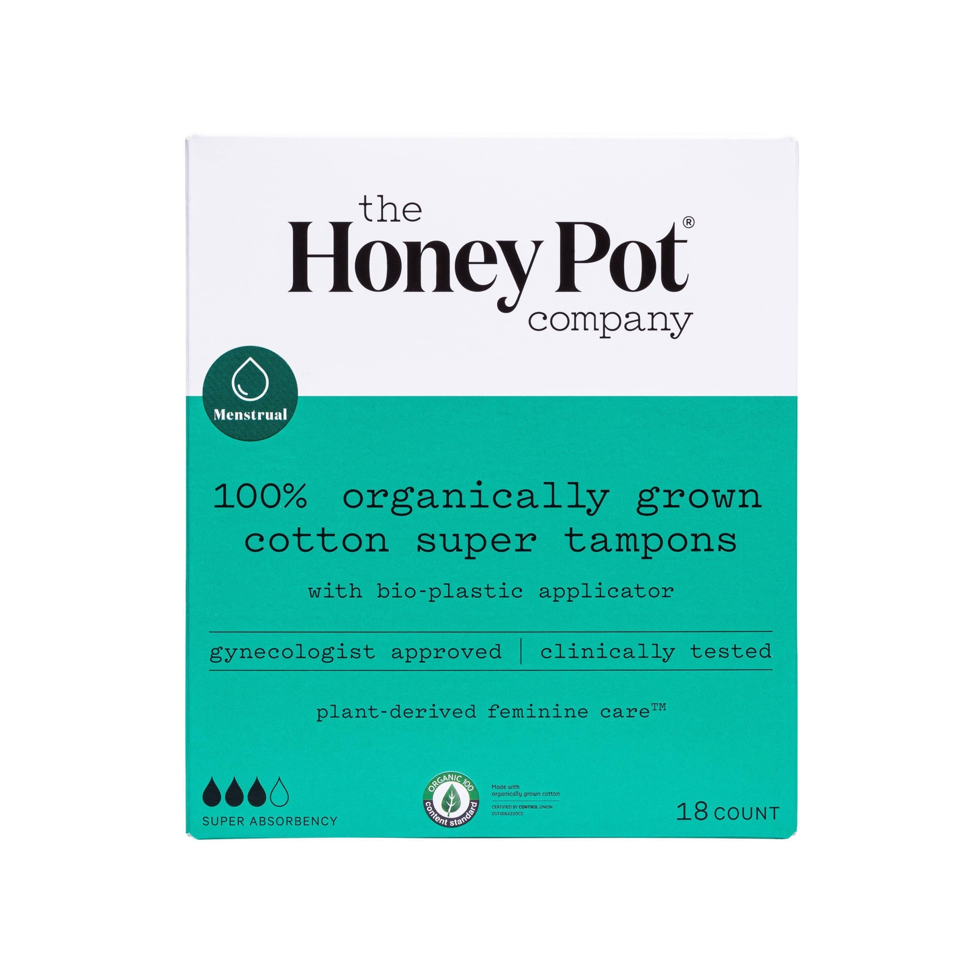 The Honey Pot Company Organic Cotton Super BioPlastic Applicator