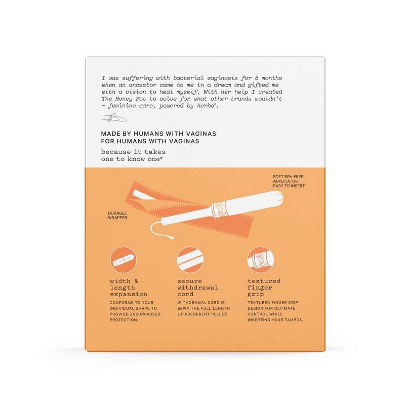 slide 2 of 8, The Honey Pot Company, Organic Cotton Duo-Pack Applicator Tampons - 18ct, 18 ct