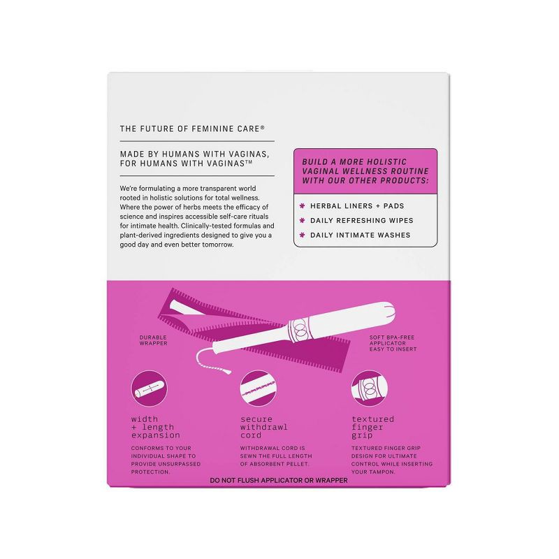 slide 2 of 6, The Honey Pot Company, Organic Cotton Regular Applicator Tampons - 18ct, 18 ct