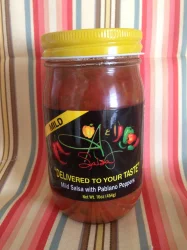 A & J Salsa Company Mild Salsa Made With Poblano Peppers