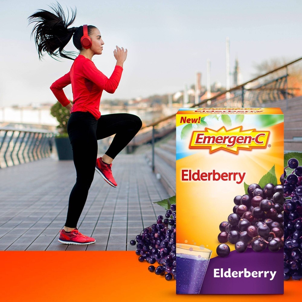 slide 2 of 8, Emergen-C Core Elderberry Powder, 18 ct