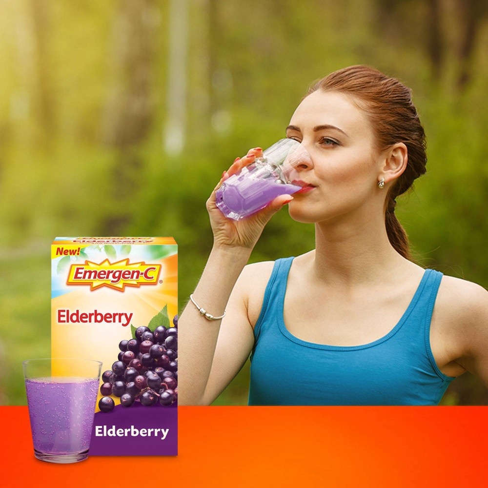 slide 4 of 8, Emergen-C Core Elderberry Powder, 18 ct