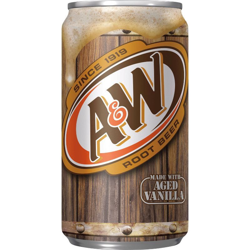slide 6 of 8, A&W Root Beer Soda - 10pk/7.5 fl oz Mini Cans, 10 ct; 7.5 fl oz