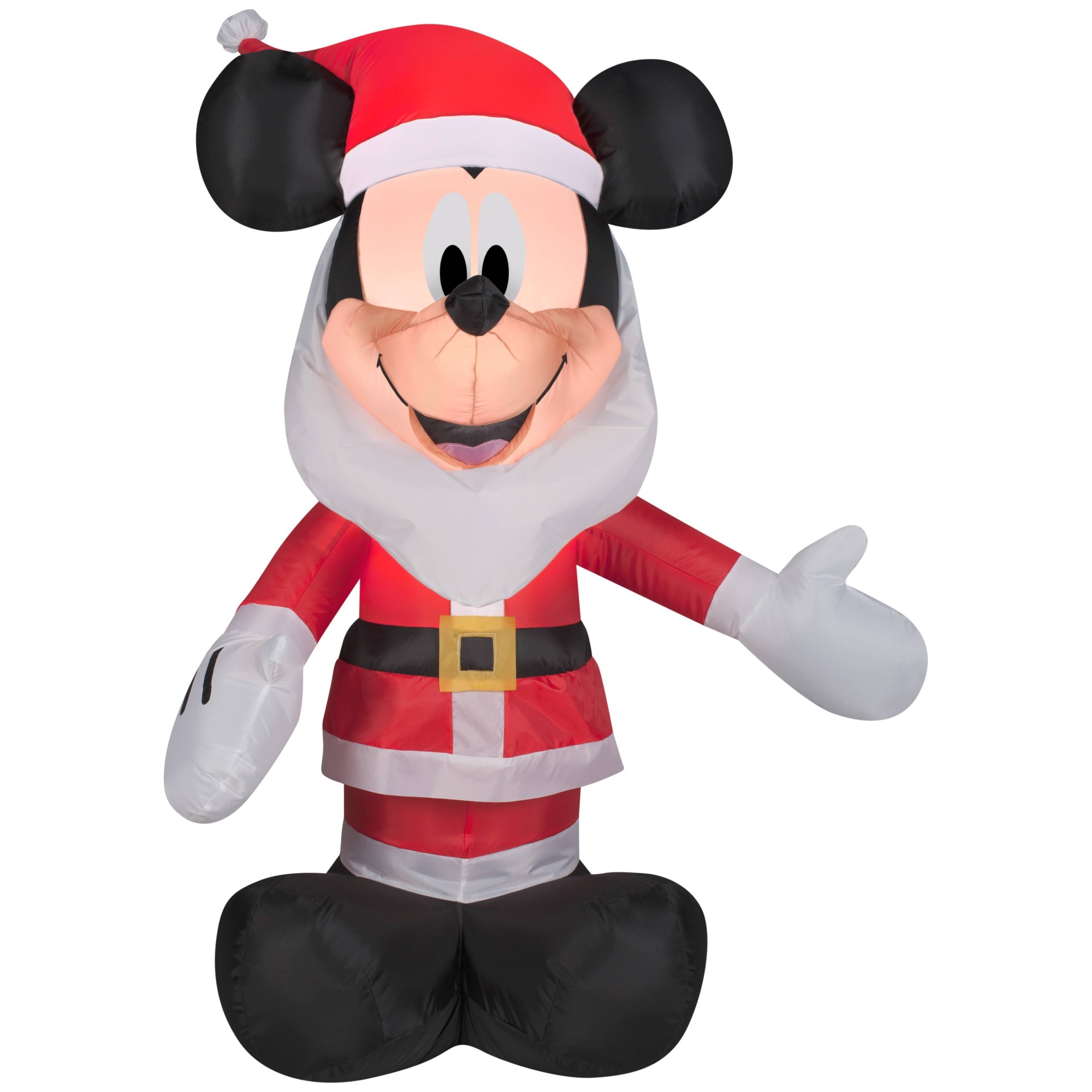 slide 1 of 5, Disney Mickey Mouse with Beard Inflatable Christmas Decorations, 1 ct