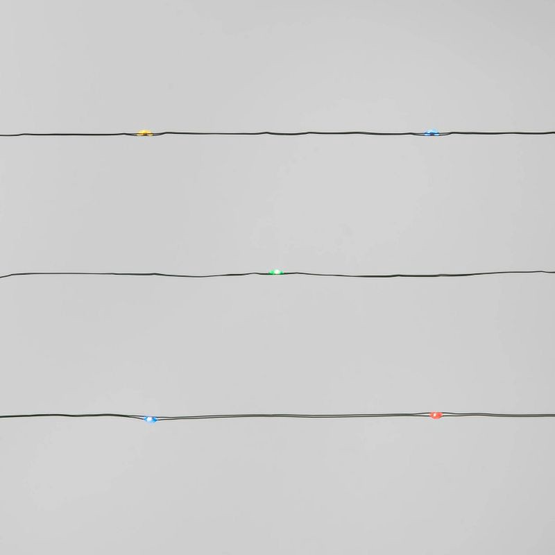 slide 1 of 6, 30ct Battery Operated LED Christmas Dewdrop Fairy String Lights Dual Color with Green Wire - Wondershop™: Indoor Holiday Decor, 9.6ft Length, 30 ct, 9.6 ft