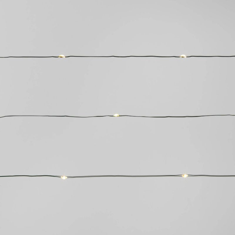 slide 4 of 6, 30ct Battery Operated LED Christmas Dewdrop Fairy String Lights Dual Color with Green Wire - Wondershop™: Indoor Holiday Decor, 9.6ft Length, 30 ct, 9.6 ft