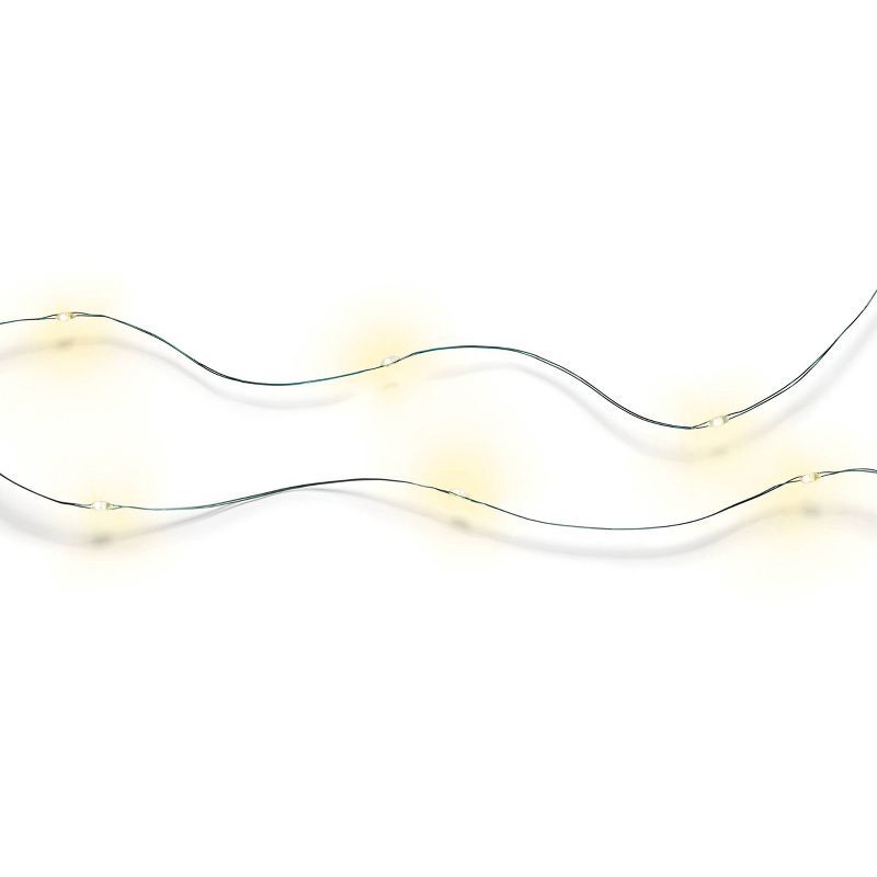 slide 6 of 6, 30ct Battery Operated LED Christmas Dewdrop Fairy String Lights Dual Color with Green Wire - Wondershop™: Indoor Holiday Decor, 9.6ft Length, 30 ct, 9.6 ft