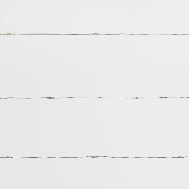 slide 3 of 4, 30ct Battery Operated LED Twinkling Christmas Dewdrop Fairy String Lights Multicolor with Silver Wire - Wondershop™, 30 ct