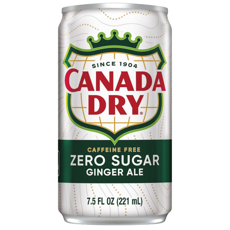 slide 10 of 14, Canada Dry Zero Sugar Ginger Ale Soda - 10pk/7.5 fl oz Mini Cans, 10 ct; 7.5 fl oz