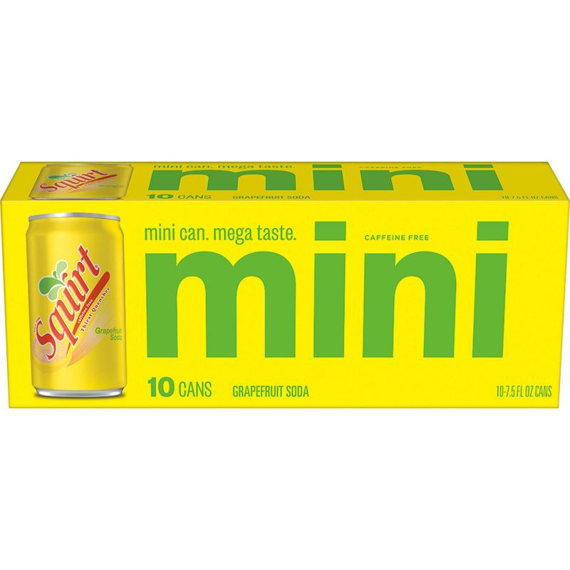 slide 2 of 7, Squirt Soda - 10pk/7.5 fl oz Mini Cans, 10 ct; 7.5 fl oz