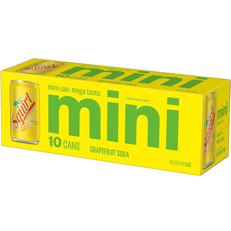 slide 3 of 7, Squirt Soda - 10pk/7.5 fl oz Mini Cans, 10 ct; 7.5 fl oz