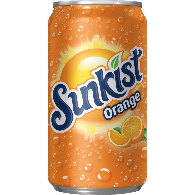 slide 5 of 7, Sunkist Orange Soda - 10pk/7.5 fl oz Mini Cans, 10 ct; 7.5 fl oz