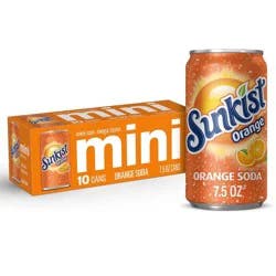 Sunkist Orange Soda - 10pk/7.5 fl oz Mini Cans