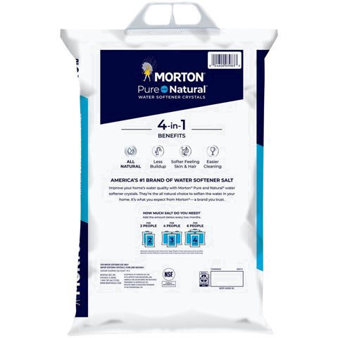 slide 8 of 56, Morton Pure and Natural Water Softener Salt Crystals - 40lbs - Morton, 40 lb