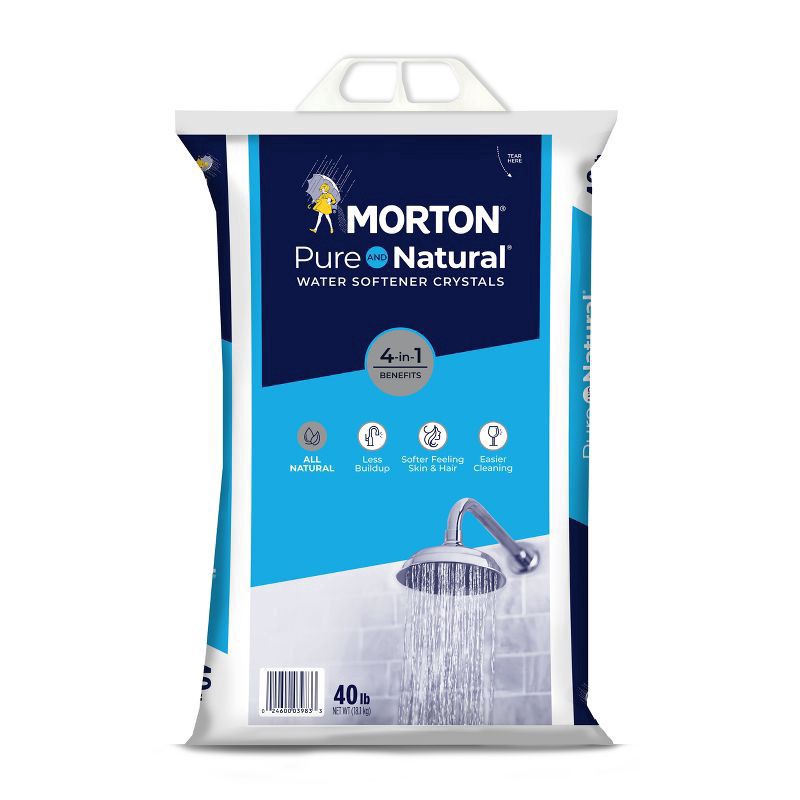 slide 1 of 56, Morton Pure and Natural Water Softener Salt Crystals - 40lbs - Morton, 40 lb