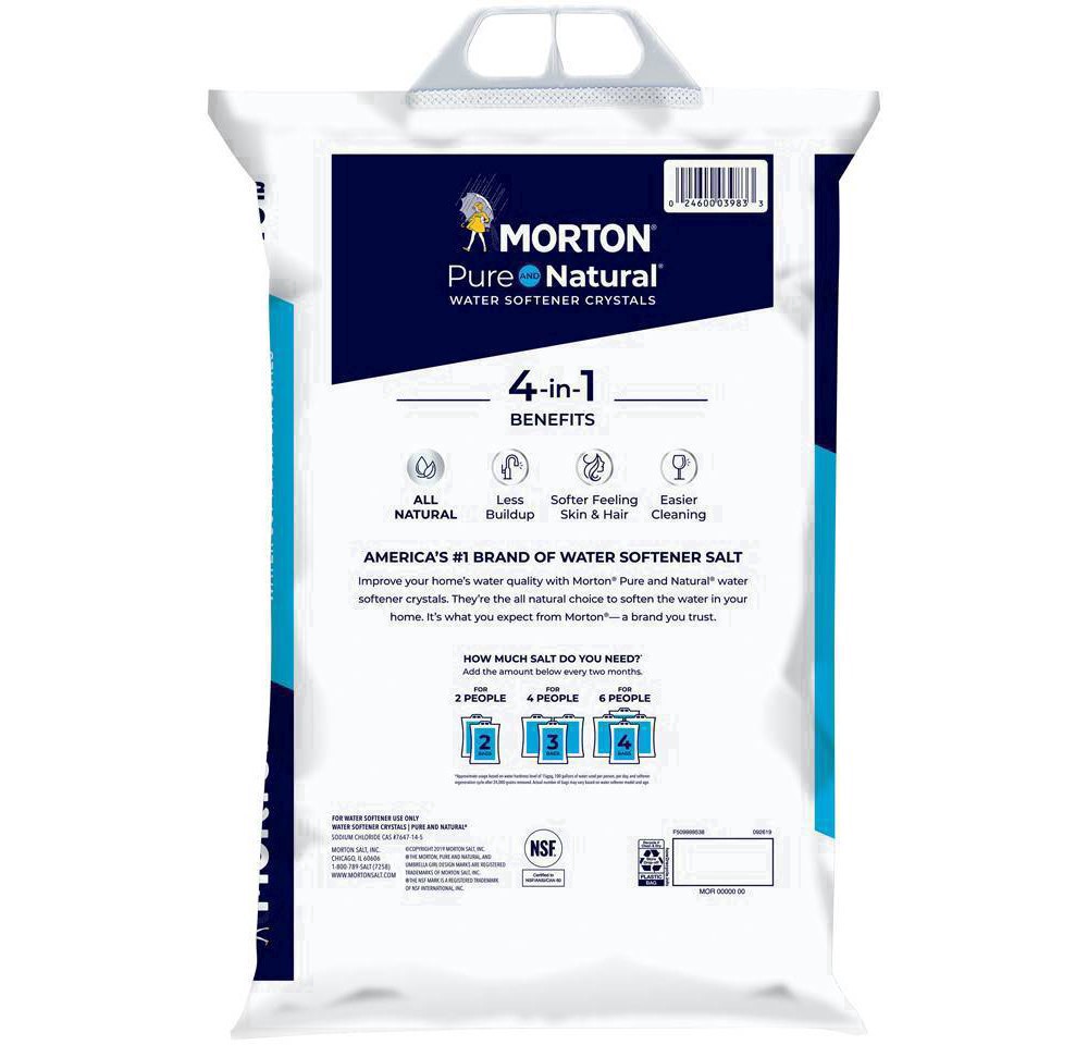 slide 46 of 56, Morton Pure and Natural Water Softener Salt Crystals - 40lbs - Morton, 40 lb