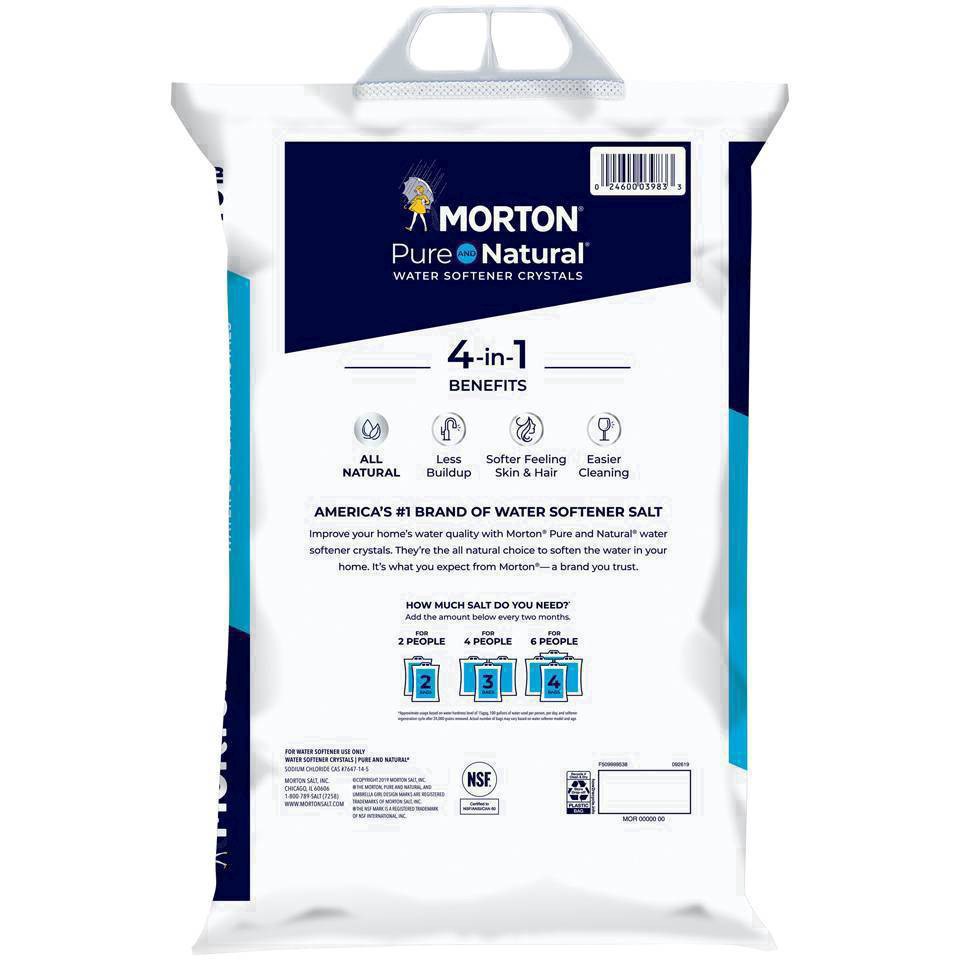 slide 31 of 56, Morton Pure and Natural Water Softener Salt Crystals - 40lbs - Morton, 40 lb