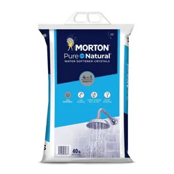 Morton Pure and Natural Water Softener Salt Crystals, 40 lb. Bag