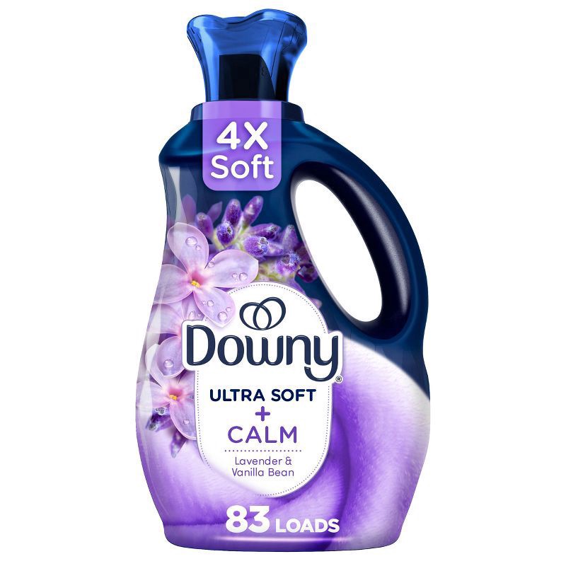 slide 1 of 13, Downy Ultra Soft + Calm Lavender & Vanilla Beans Liquid Fabric Softener - 56 fl oz, 56 fl oz