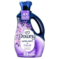 Downy Ultra Soft Plus Fresh Fabric Softener Liquid, Calm, Lavender and Vanilla Bean, 56 fl oz, 83 Loads, Downy Fabric Softener, Laundry Softener