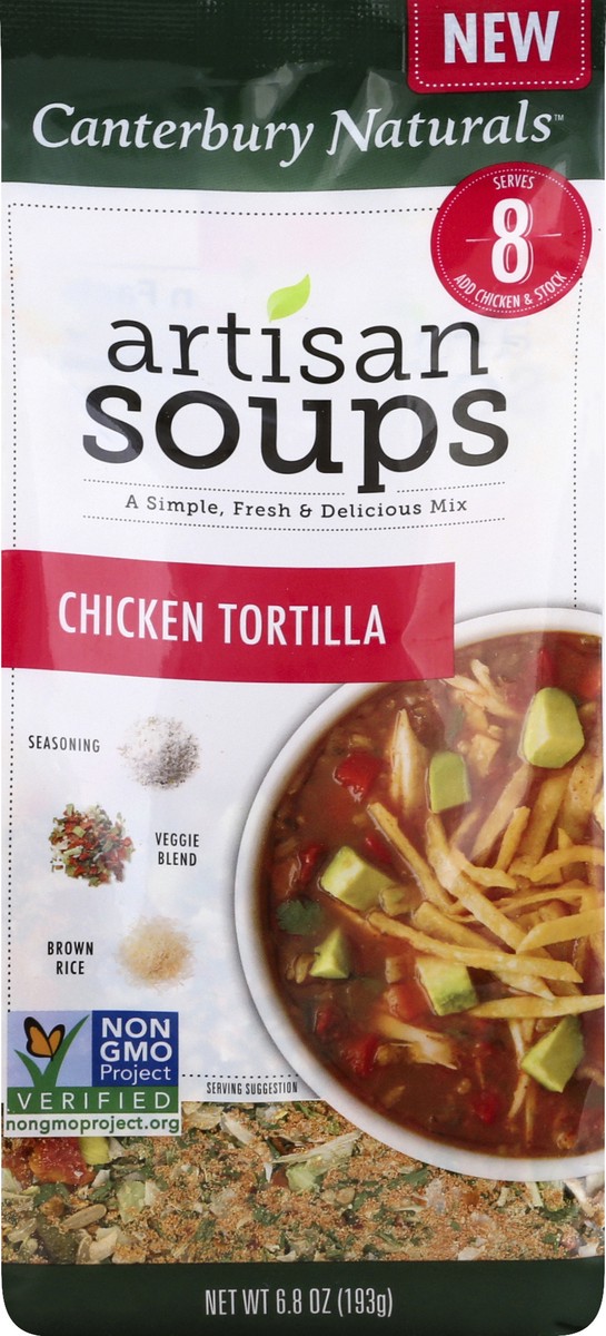 slide 4 of 5, Canterbury Naturals Chicken Tortilla Artisan Soup Mix, 