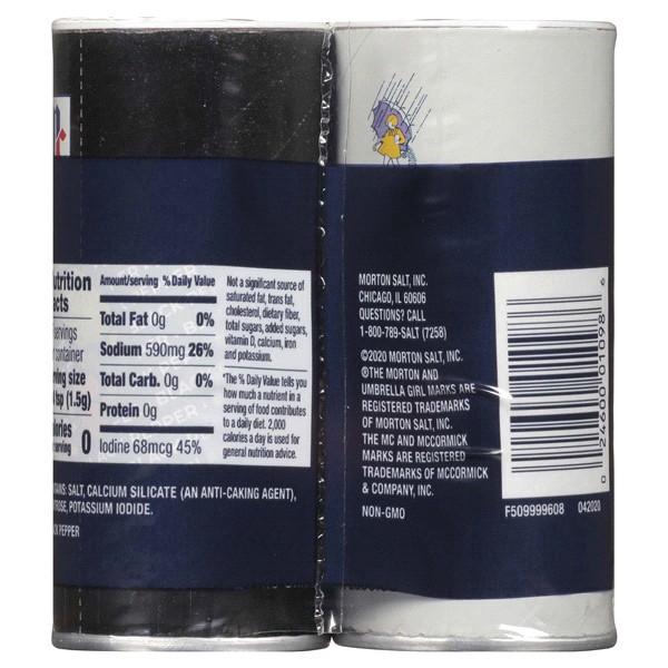slide 18 of 21, Morton Iodized Salt & Pepper Shakers, 2 ct