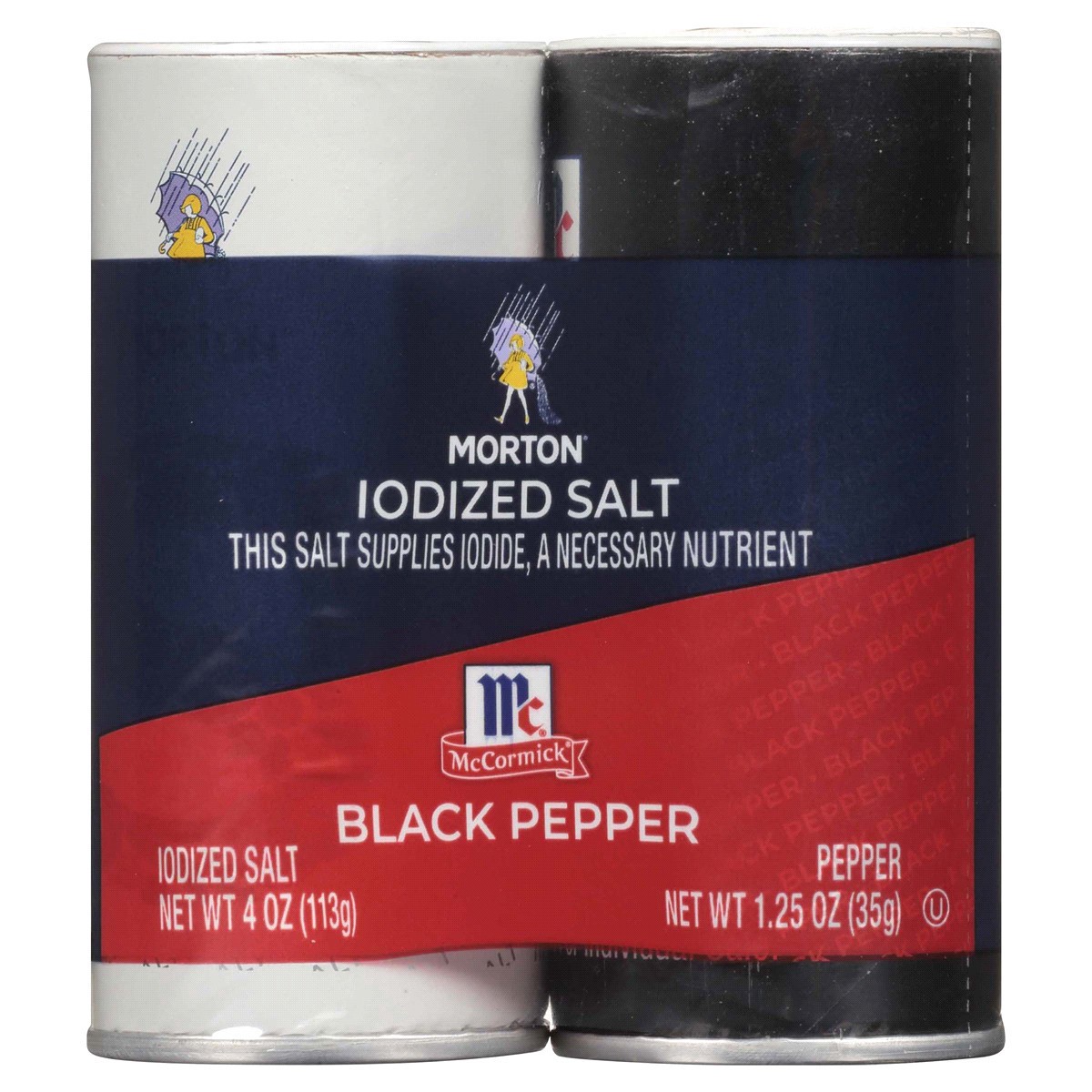slide 1 of 21, Morton Iodized Salt & Pepper Shakers, 2 ct