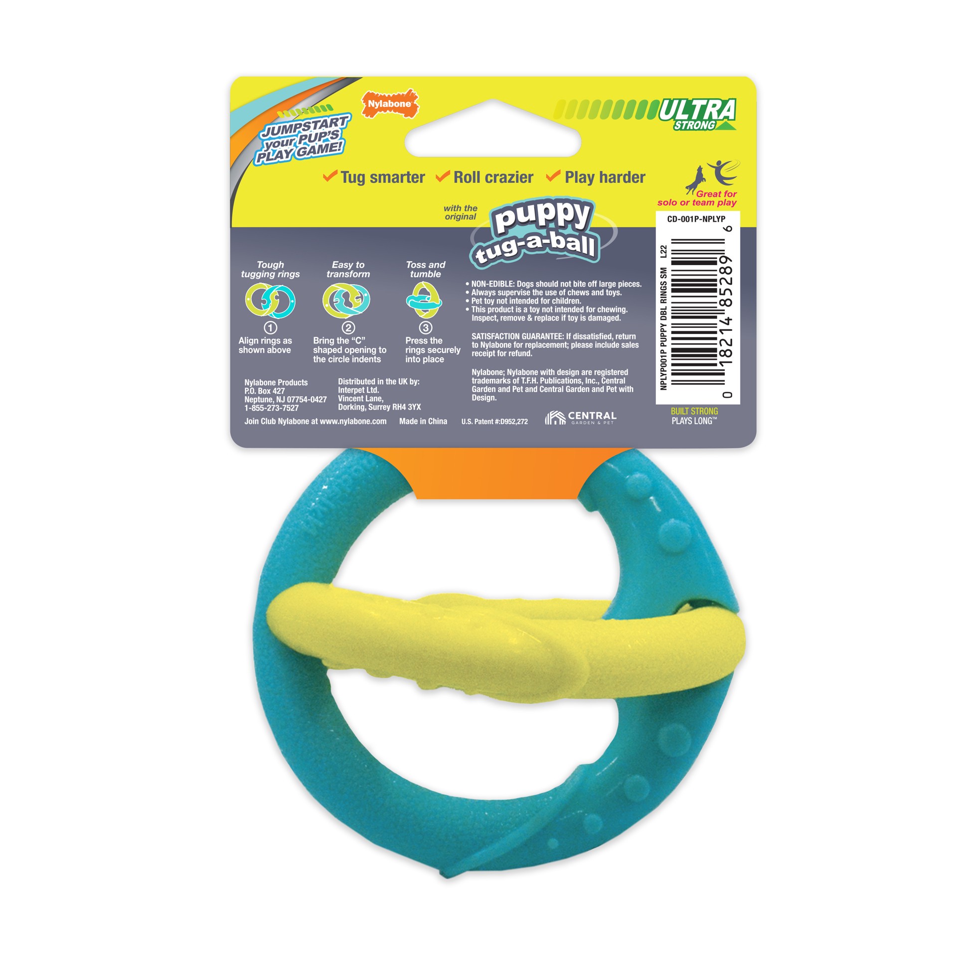 slide 7 of 10, Nylabone Power Play Puppy Toy Rings Small/Regular - Up to 25 Ibs(1 Count), 1 ct