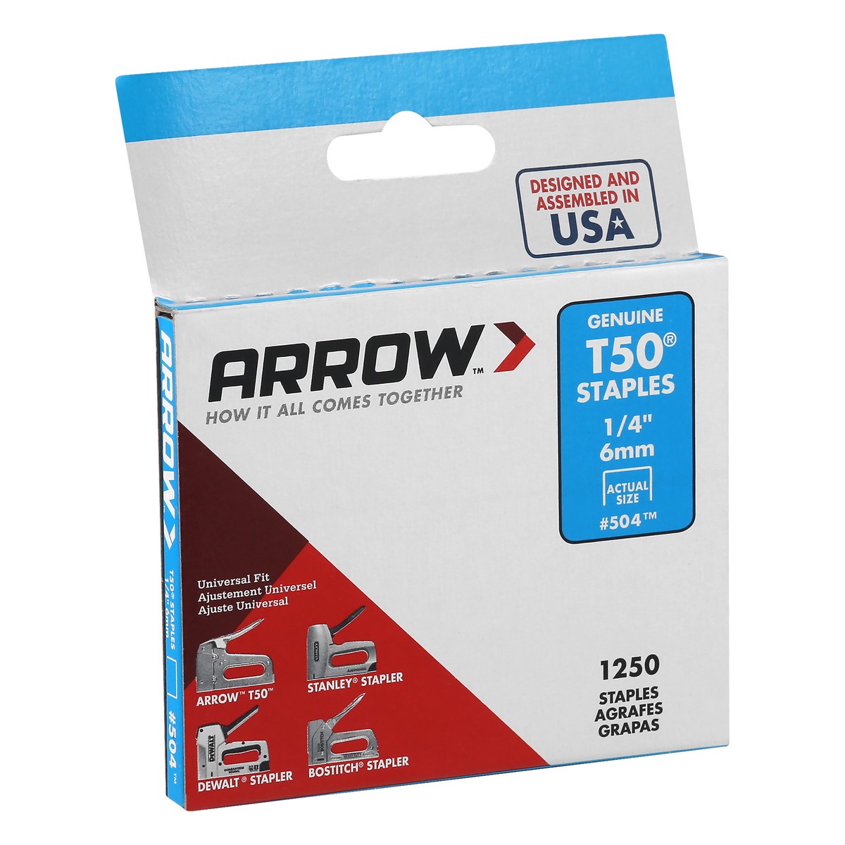 slide 5 of 11, Arrow Genuine T50 6 mm Staples 1250 ea, 1250 ct