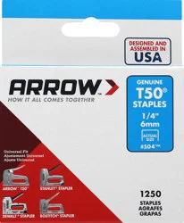 Arrow T50 Staples 6 mm - 1250 ct