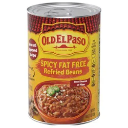 Old El Paso Spicy Fat Free Refried Beans, 16 ounces