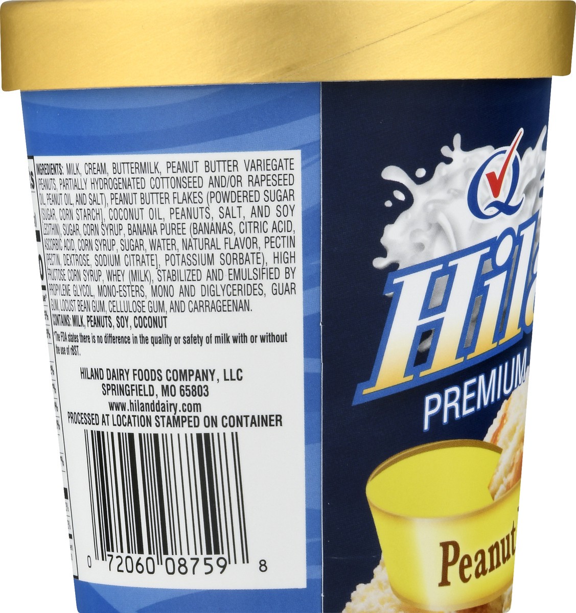 slide 8 of 13, Hiland Dairy Premium Peanut Butter Banana Ice Cream 1 pt, 1 pint