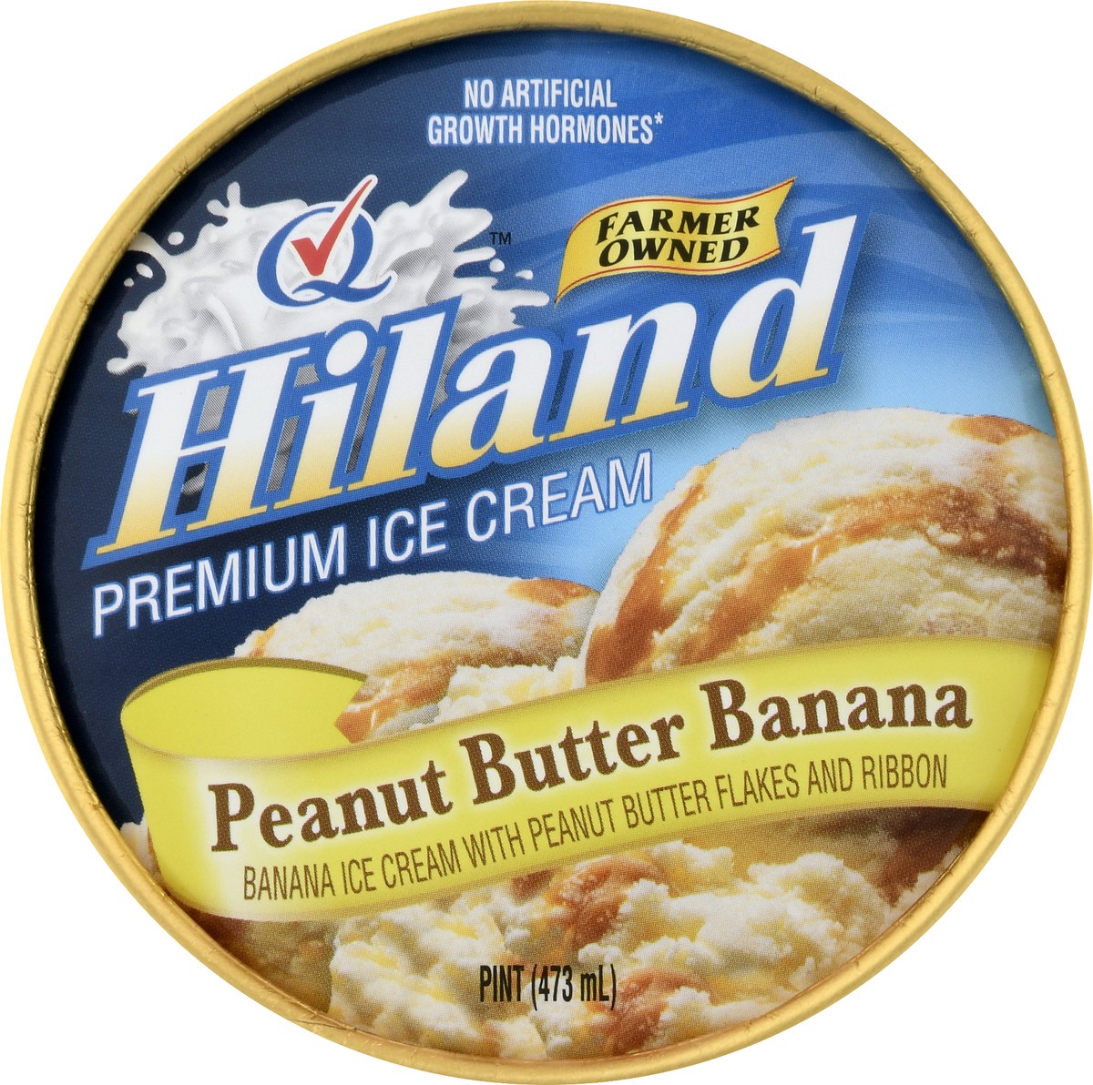 slide 9 of 13, Hiland Dairy Premium Peanut Butter Banana Ice Cream 1 pt, 1 pint