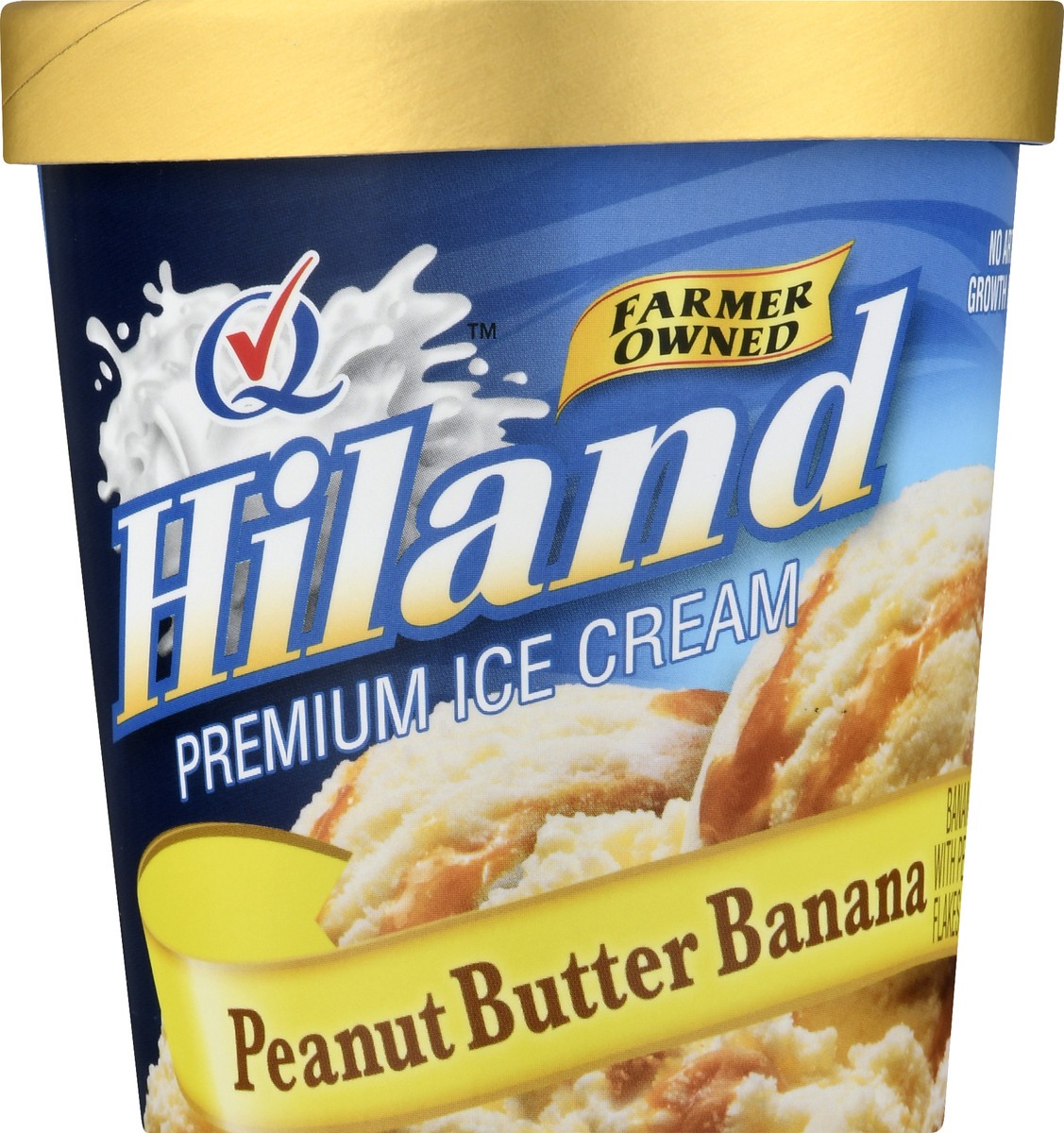 slide 1 of 13, Hiland Dairy Premium Peanut Butter Banana Ice Cream 1 pt, 1 pint