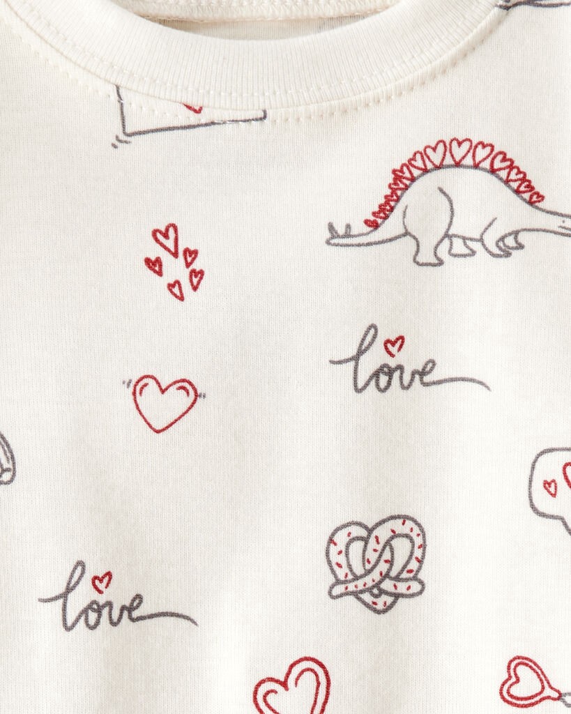 slide 3 of 3, Littleplanet Baby Organic Cotton Pajamas in Little Loves Print Cream 24M, 1 ct