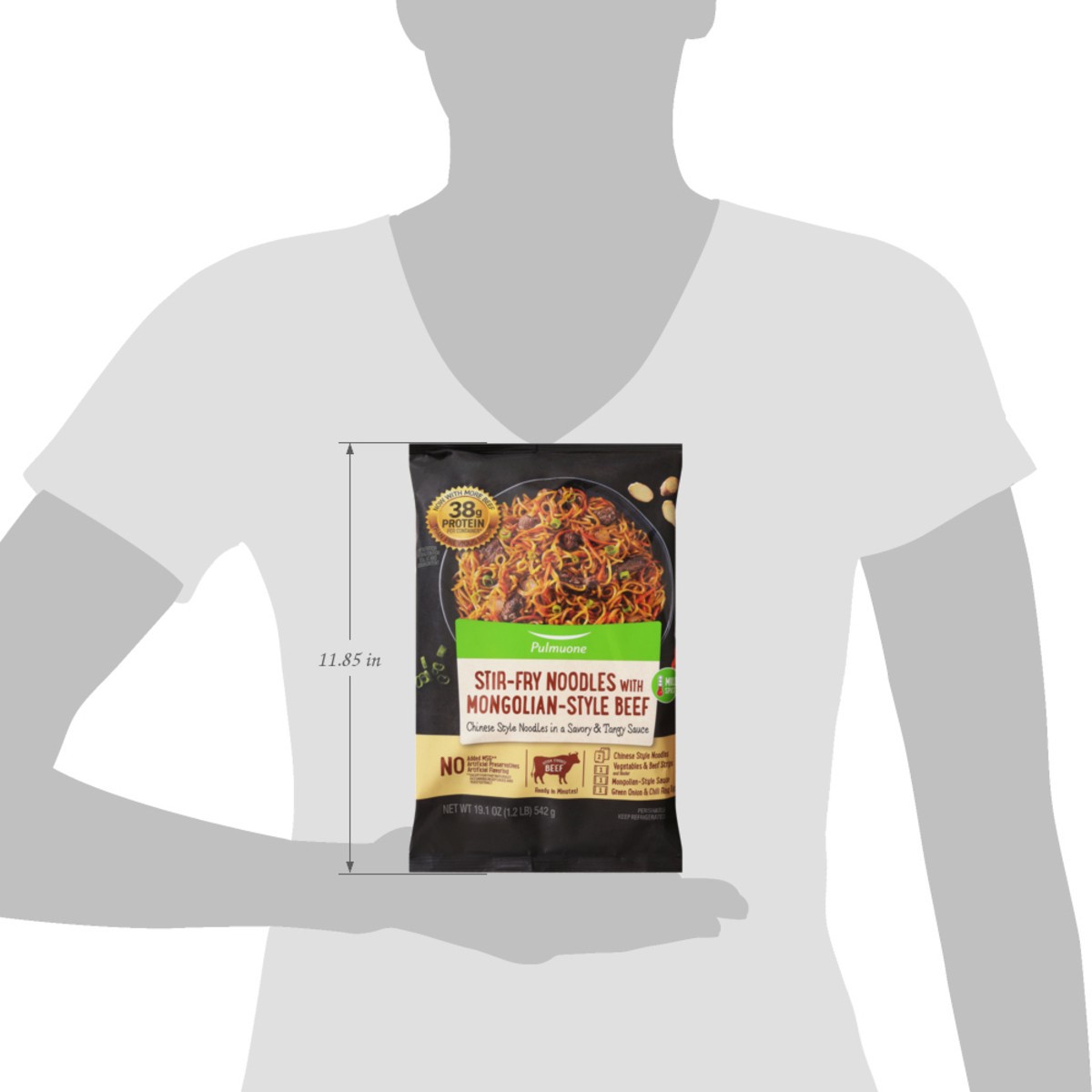 slide 3 of 14, Pulmuone Stir-Fry Noodles with Mongolian-Style Beef 19.1 oz, 19.1 oz