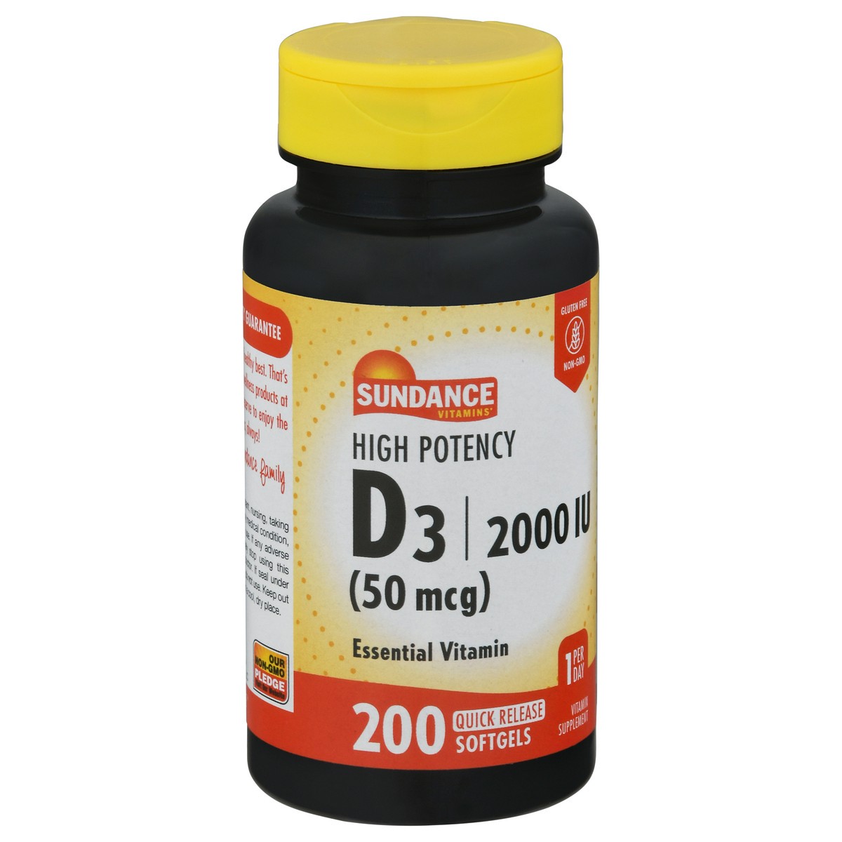 slide 5 of 9, Sundance Vitamins 50 mcg High Potency Vitamin D3 Softgels 200 ea, 200 ct