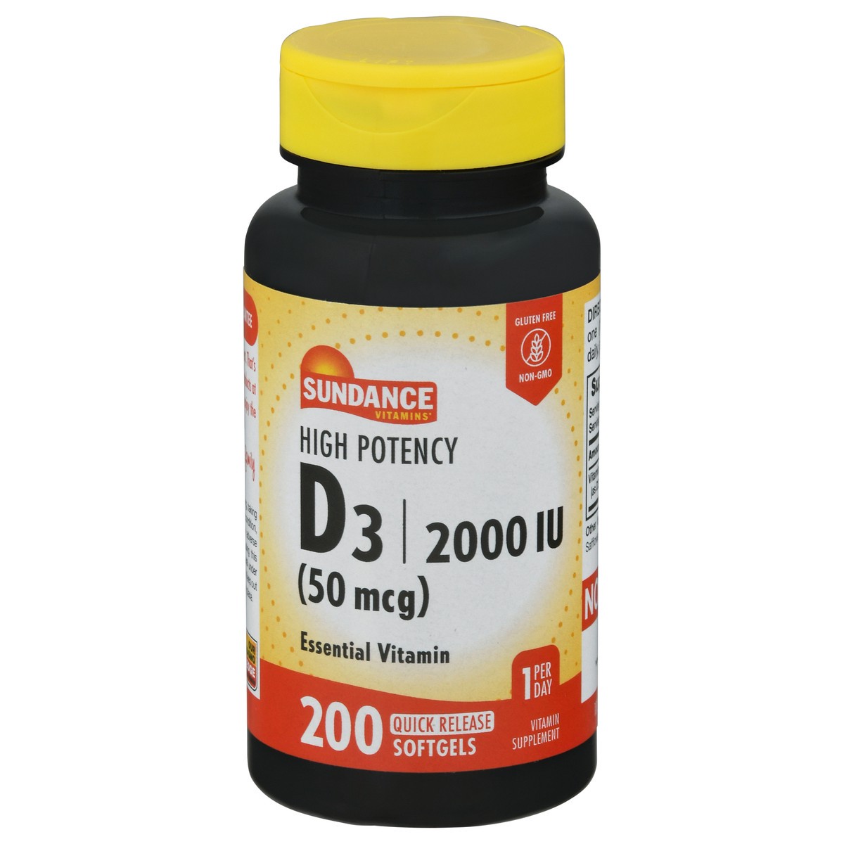 slide 1 of 9, Sundance Vitamins 50 mcg High Potency Vitamin D3 Softgels 200 ea, 200 ct