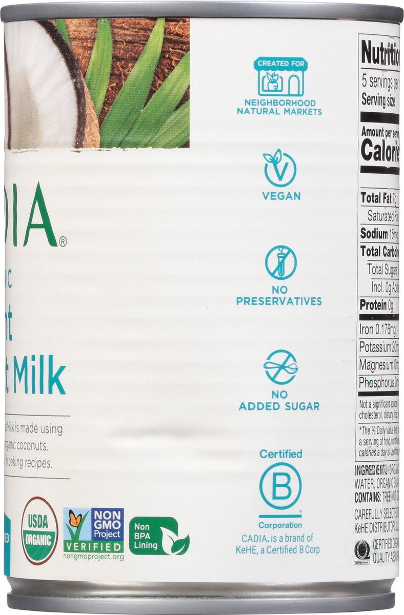 slide 8 of 12, Cadia Organic Coconut Milk Light, 13.5 oz