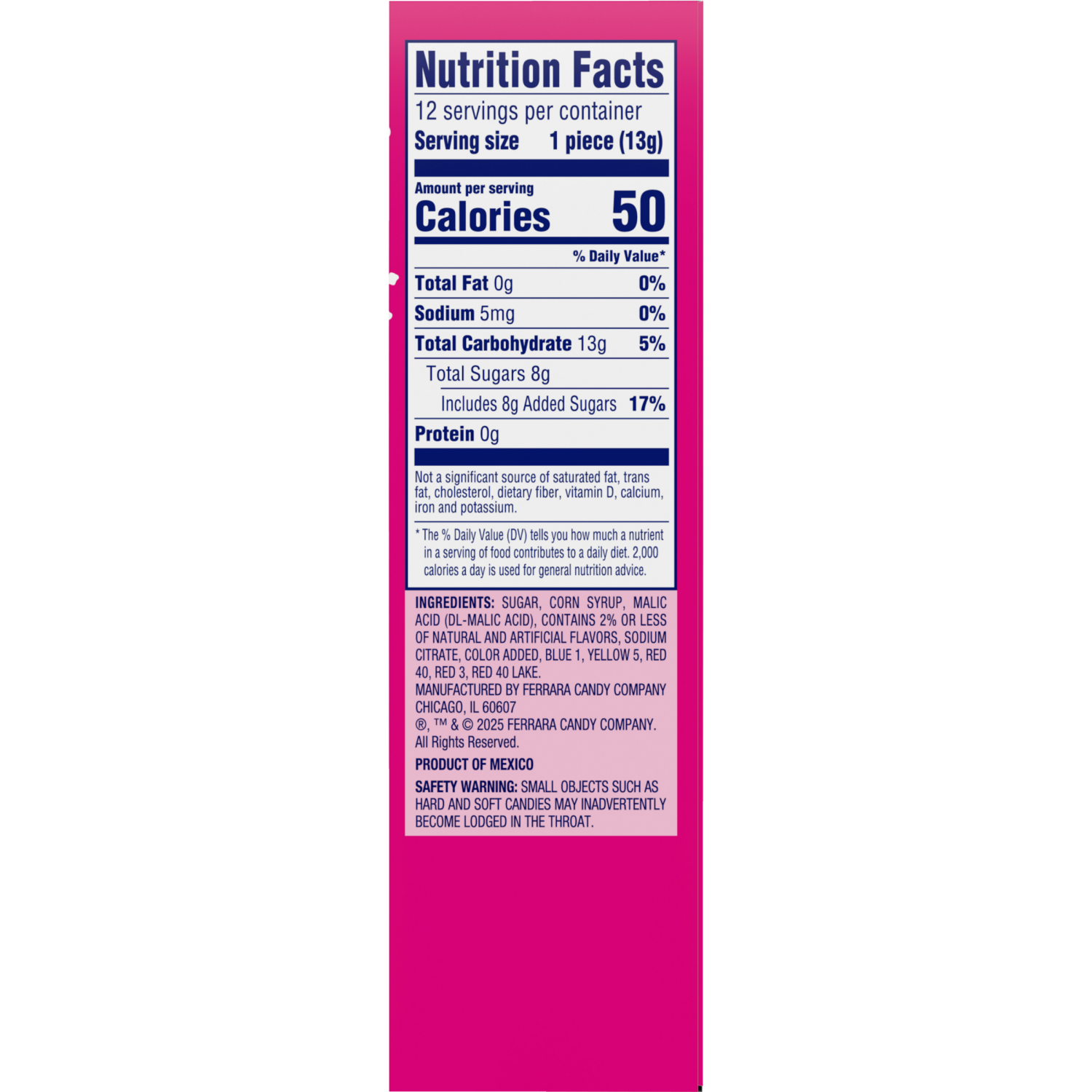slide 2 of 2, SweeTARTS 3 Tangy Fruity Flavors Candy Canes 12 ea, 12 ct