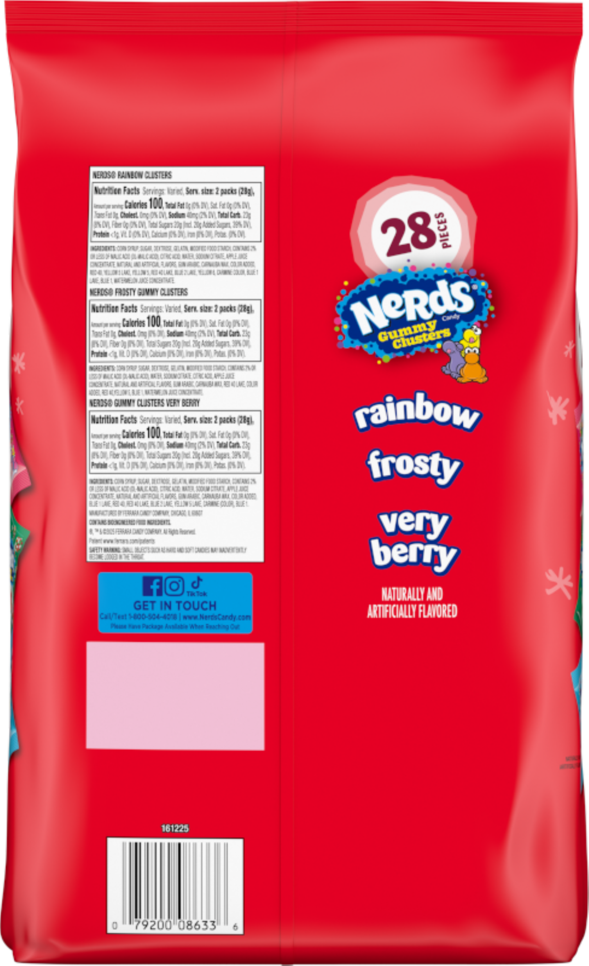 slide 2 of 2, Nerds Holiday Assorted Clusters 14 Ounce Mixed Bag, 28 ct