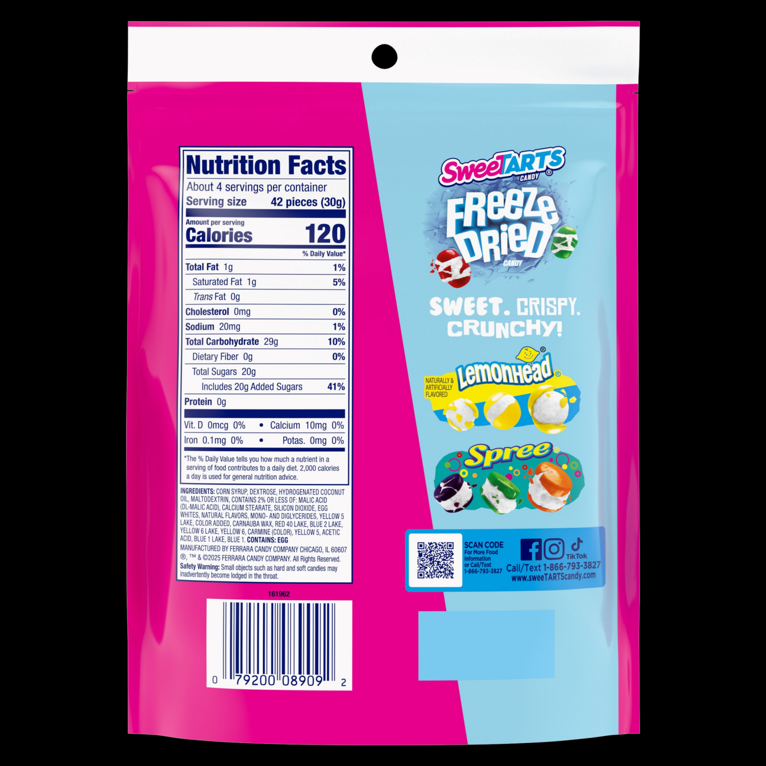 slide 2 of 2, SweeTARTS Freeze Dried Candy 4 Ounce Stand Up Bag, 4 oz