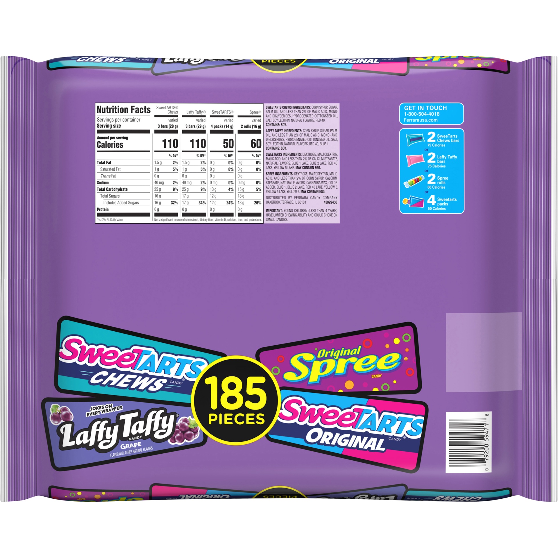 slide 2 of 8, Nestlé Halloween Candy Assorted Sugar, 185 ct; 45.4 oz