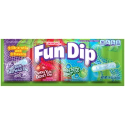 Fun Dip Lik-A-Stix Razz Apple Magic Dip/Cherry Yum Diddly Dip/Grape Yumptious Dip Candy 2 ea
