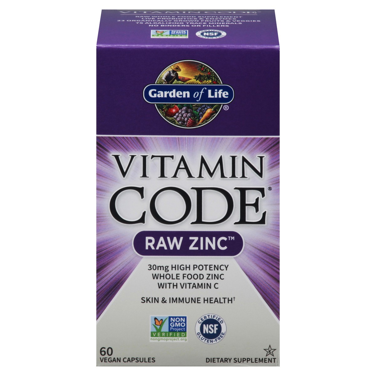 slide 1 of 14, Garden of Life Vitamin Code Raw Zinc, 60 ct