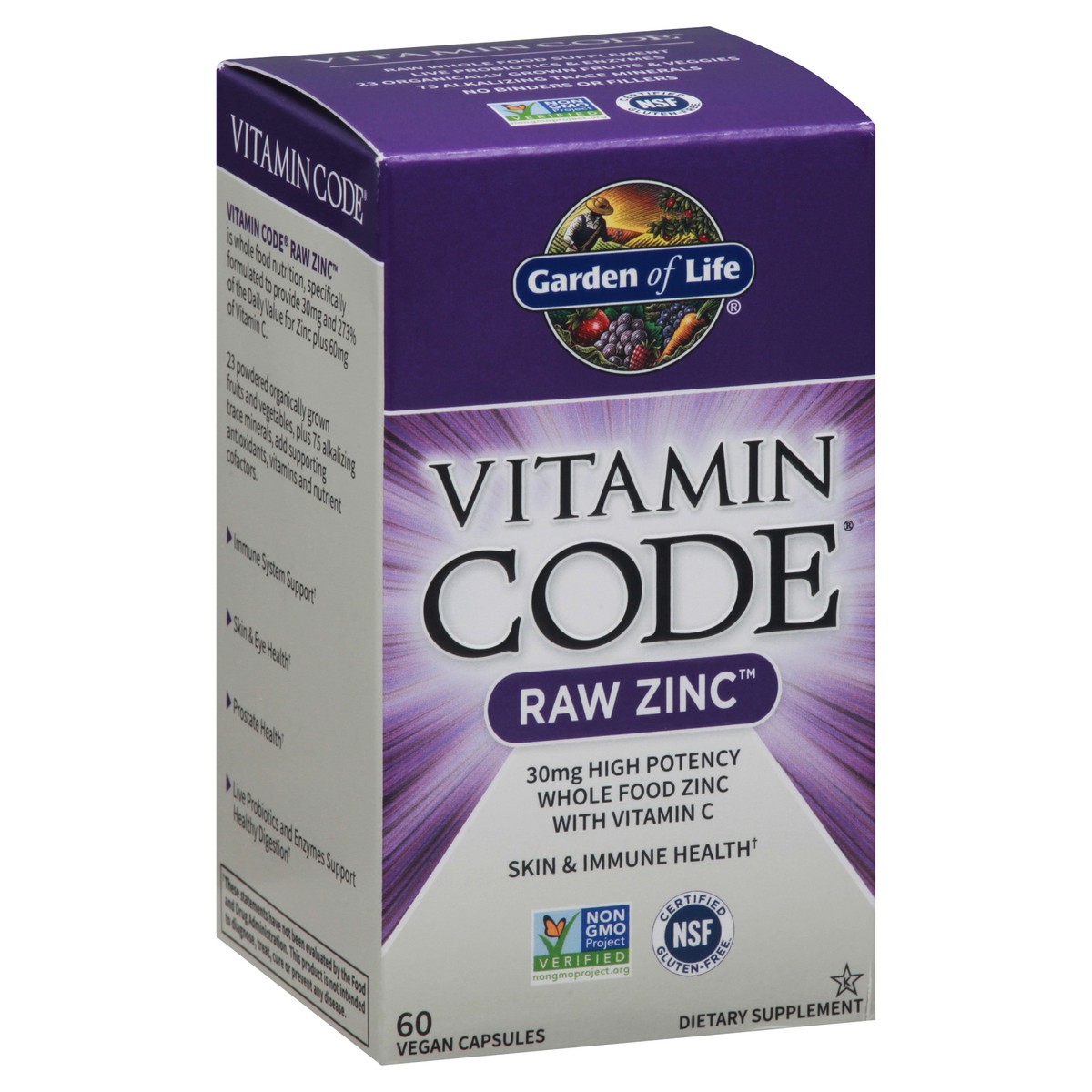slide 4 of 14, Garden of Life Vitamin Code Raw Zinc, 60 ct