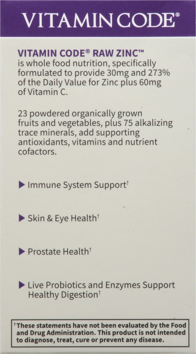 slide 6 of 14, Garden of Life Vitamin Code Raw Zinc, 60 ct